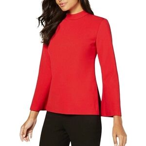 Trina Turk Bell Sleeve Longsleeve Top Red